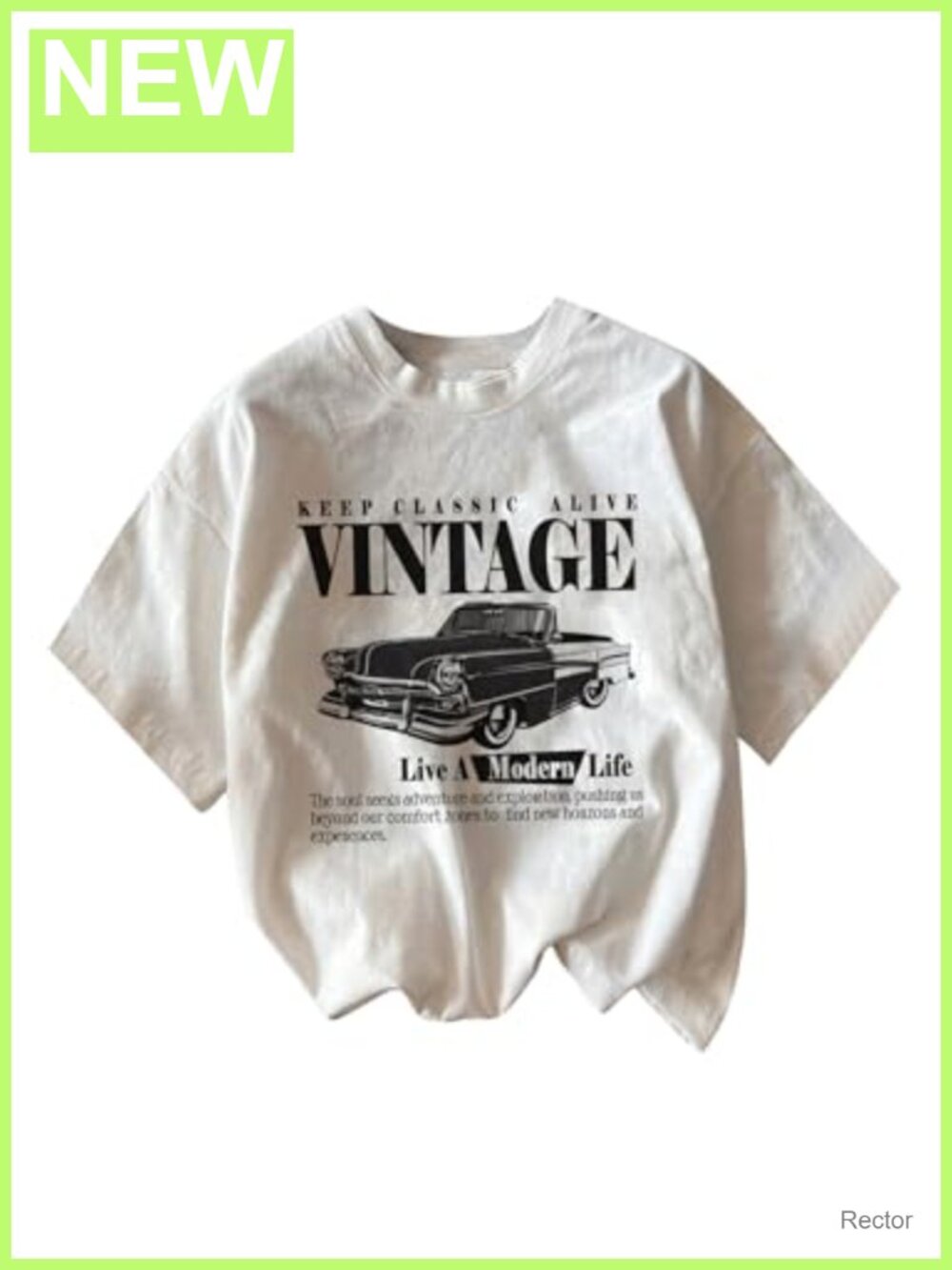 Women's Graphic Letter Print Short Sleeve Crew Neck Vintage Summer T-Shirt